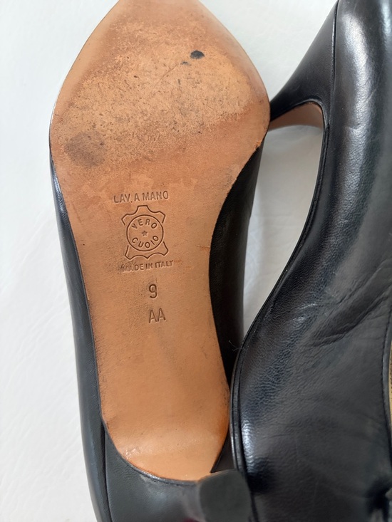 Bottega Veneta Vintage Women’s Shoes Low Heels Leather Pumps Black Size 9 - Picture 11 of 13
